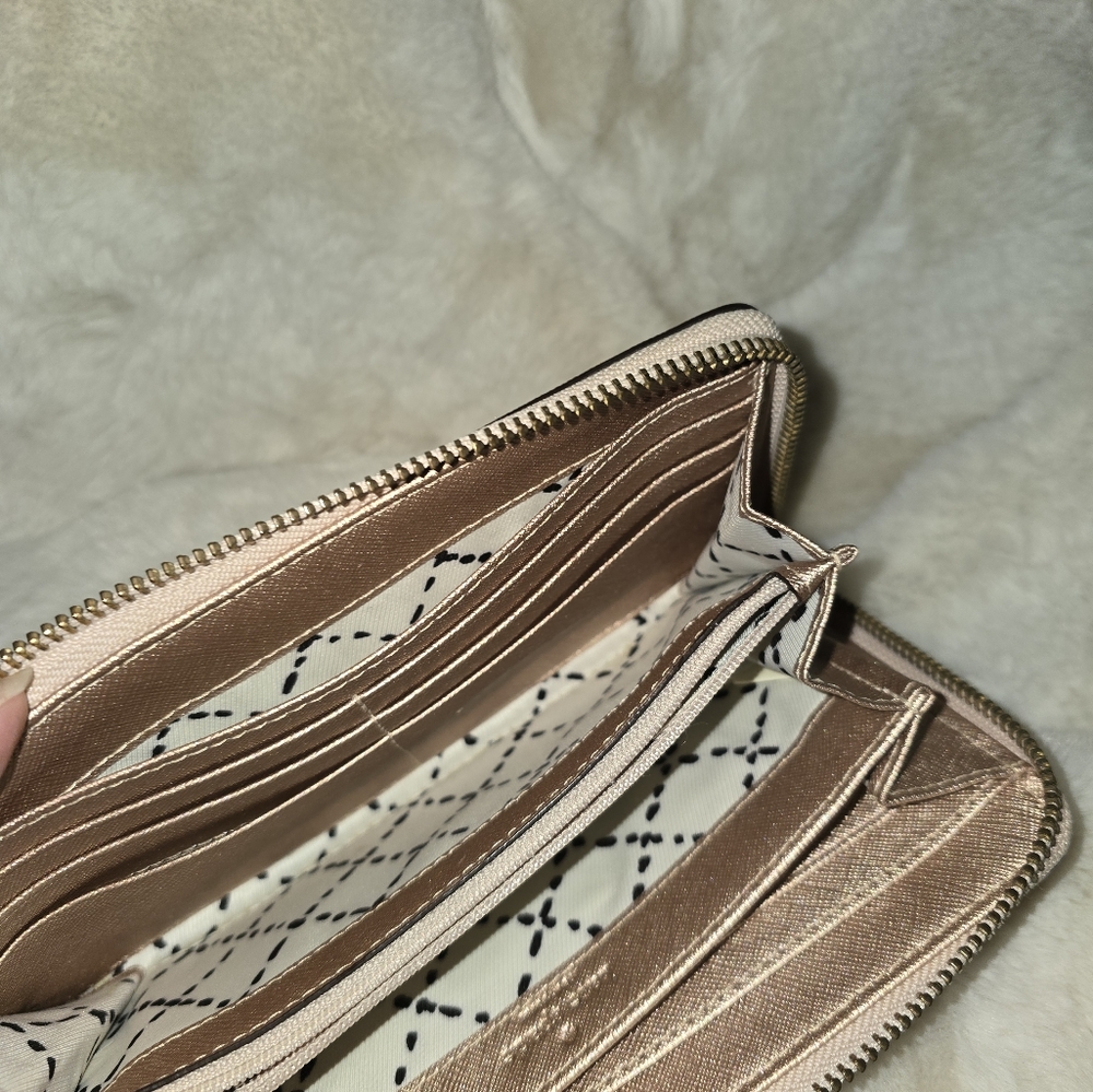 kate spade rose gold zip around wallet - Picture 10 of 12
